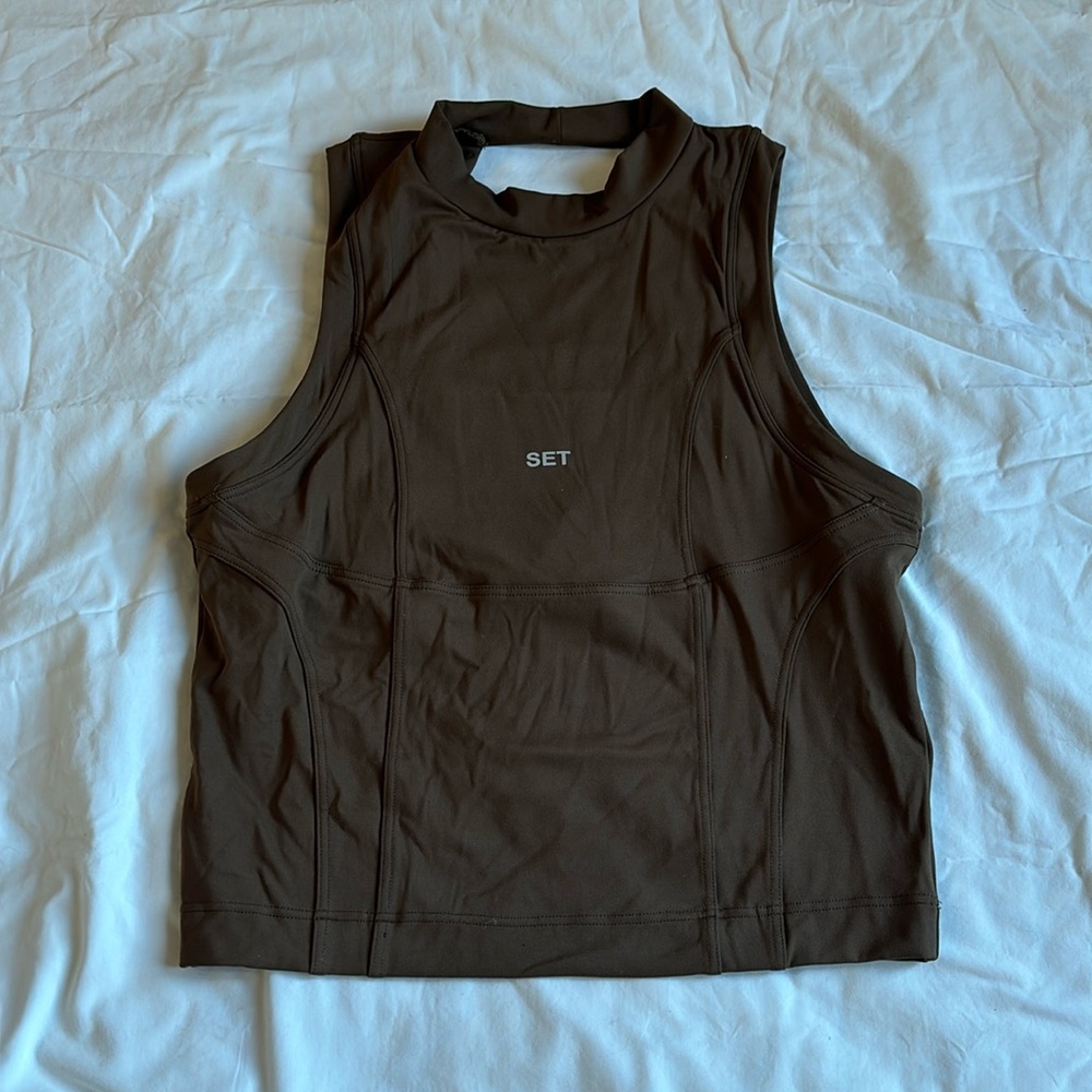 SET Active Brown Tank Top